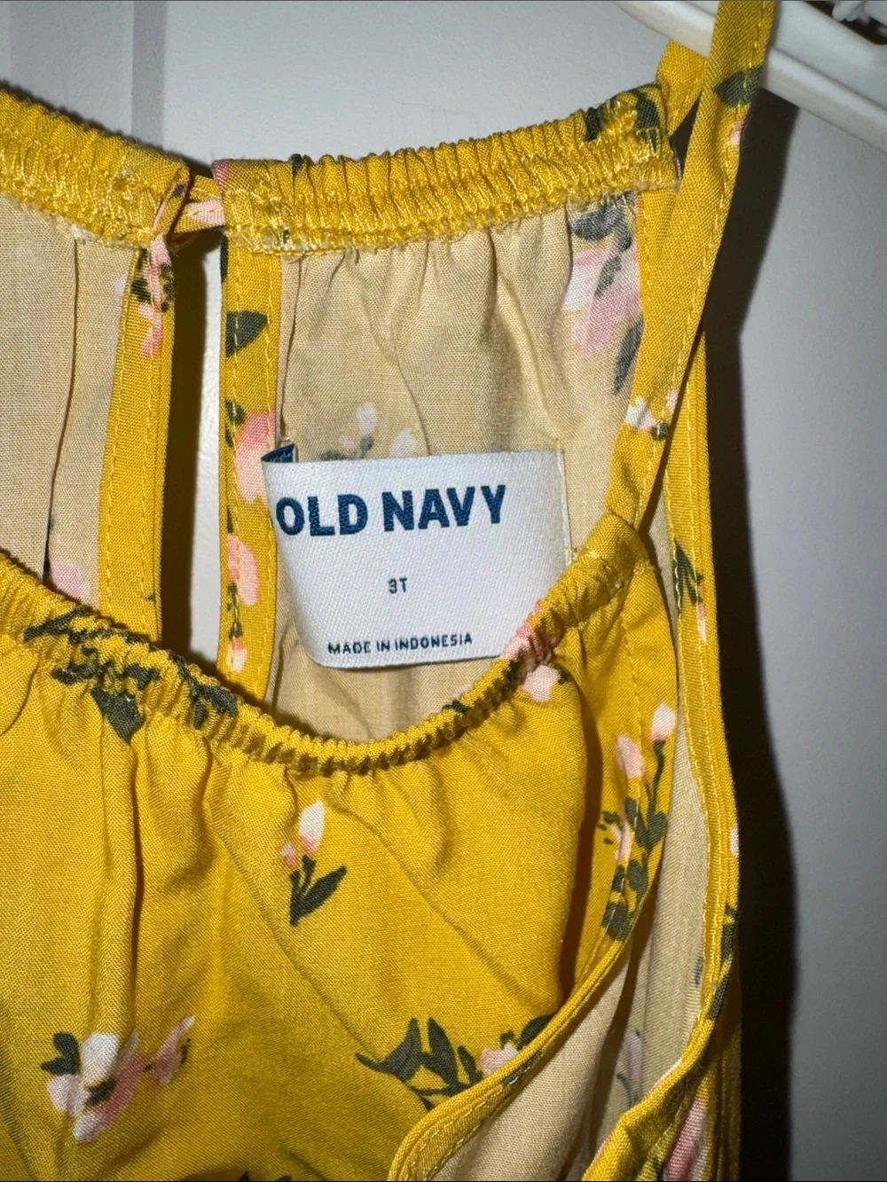 Old Navy Mustard Yellow Floral One-Piece Bodysuit